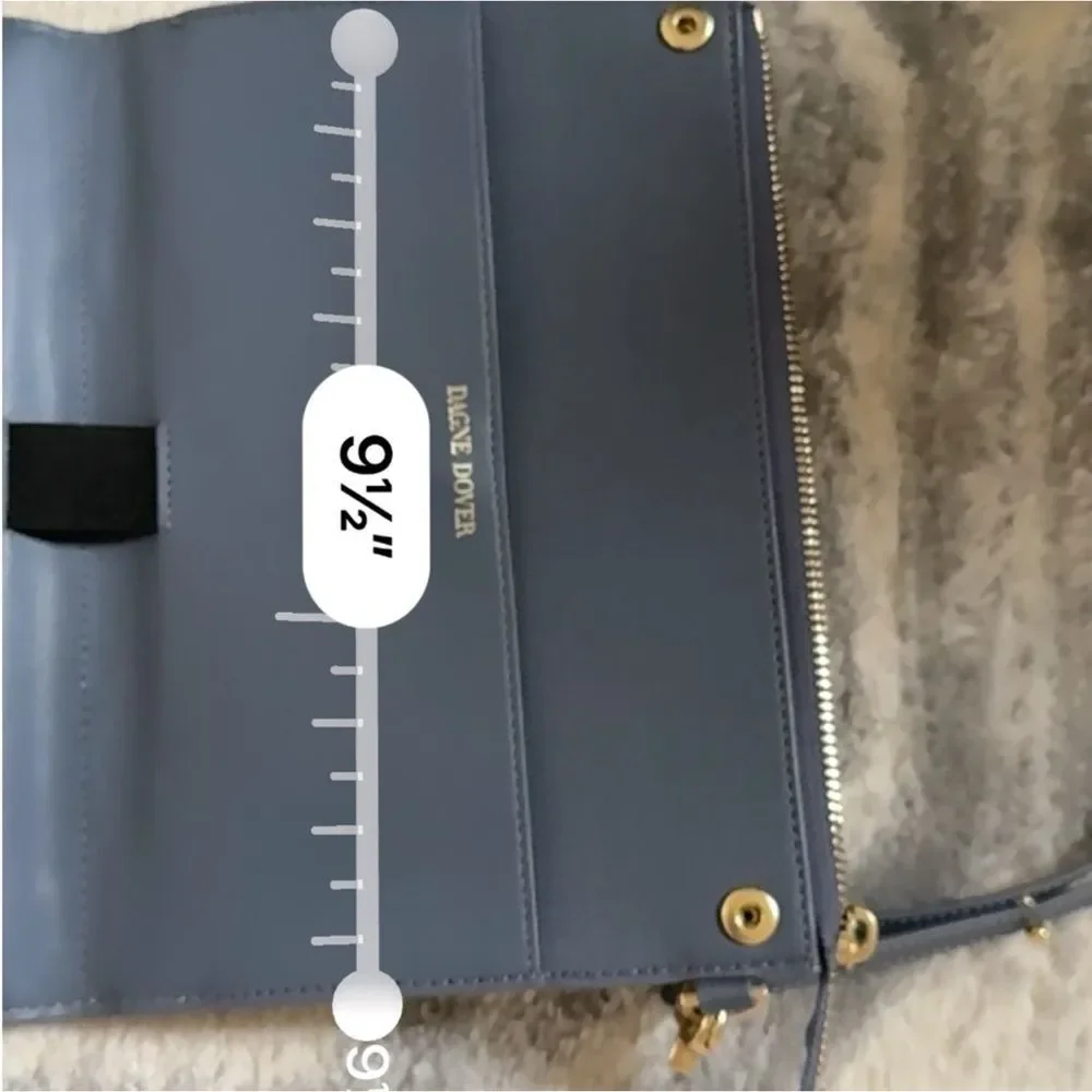 Dagne Dover Essentials Clutch Wallet Shoulder Bag in Ash Blue NWOT